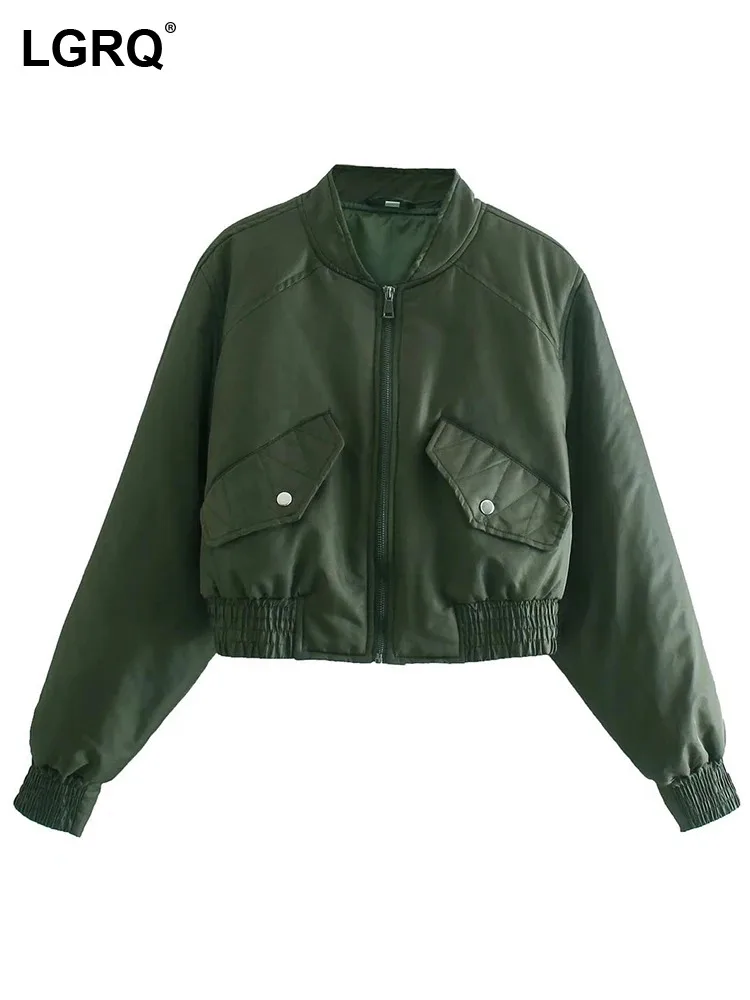 Женская короткая летная куртка с карманами LGRQ, короткая тонкая стеганая куртка с карманами, весна 2024
Женская короткая летная куртка с карманами LGRQ, короткая тонкая стеганая куртка с карманами, весна 2024