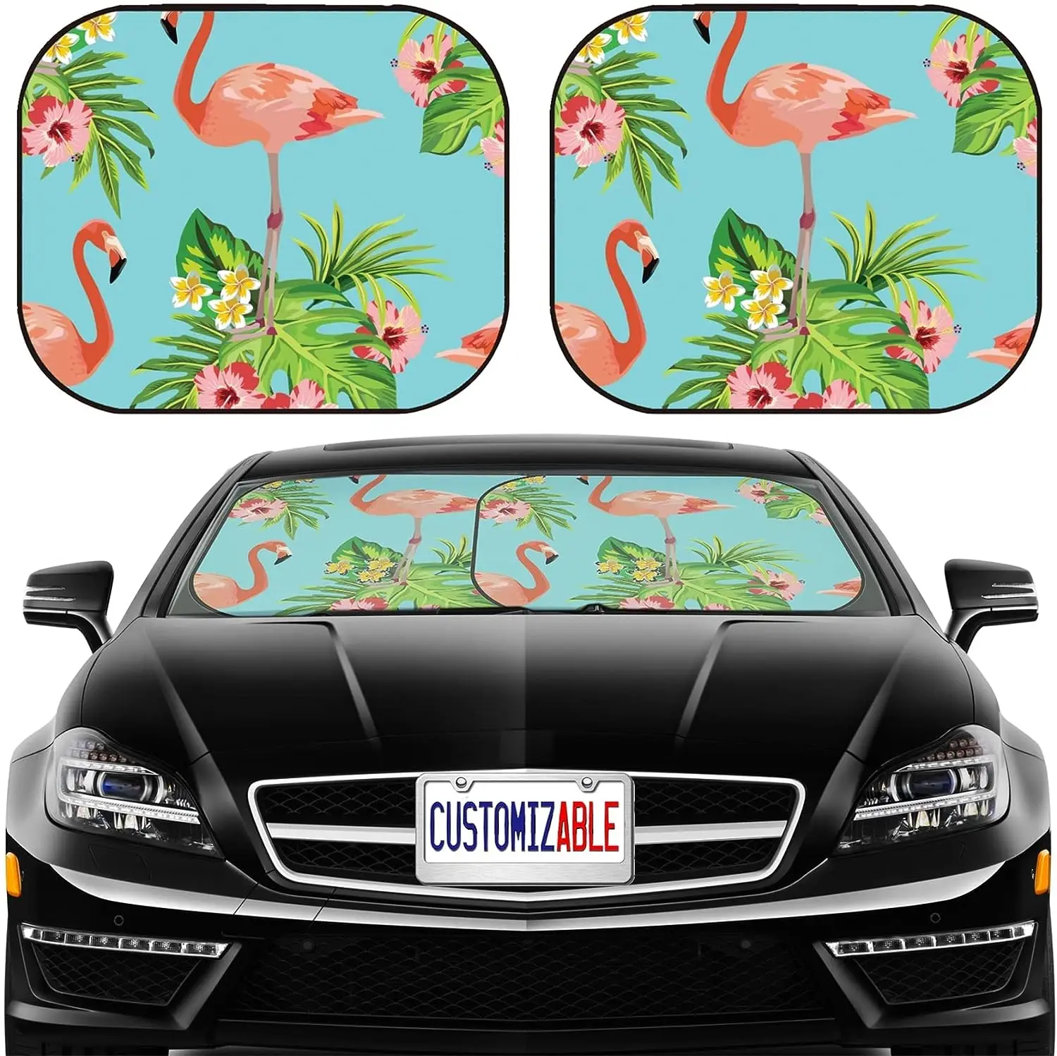 Flamingo Car Windshield Sun Shade 2 Piece Foldable Car Sunshade Universal Fits Car Sedan SUV Sun Glare UV and Heat Protect Car
Flamingo Car Windshield Sun Shade 2 Piece Foldable Car Sunshade Universal Fits Car Sedan SUV Sun Glare UV and Heat Protect Car