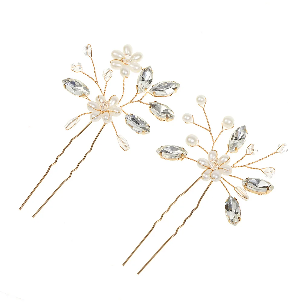 2 Pcs Hair Fork Jewels Women Headdress Summer Accessory Wedding Pearls Man-made Girl Attachments
2 Pcs Hair Fork Jewels Women Headdress Summer Accessory Wedding Pearls Man-made Girl Attachments