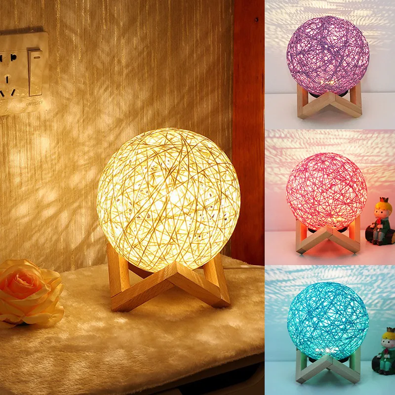 LED Rattan Ball Table Lamps Bedroom Decor Bedside Desk Lamp With Remote Control For Home Lighting USB 5V Night Light Kids Gift 
LED Rattan Ball Table Lamps Bedroom Decor Bedside Desk Lamp With Remote Control For Home Lighting USB 5V Night Light Kids Gift