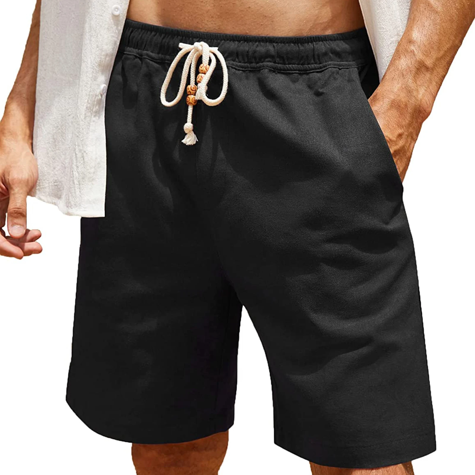Fashion Men's Casual Shorts Drawstring Elastic Waist Summer Shorts with Pockets Streetwear for Daily Sportwear
Fashion Men's Casual Shorts Drawstring Elastic Waist Summer Shorts with Pockets Streetwear for Daily Sportwear