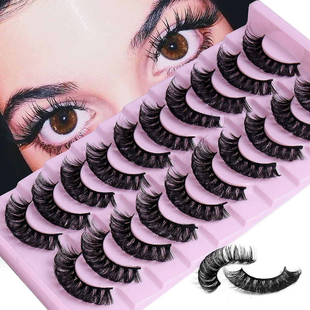 10 pairs DD Curl Lashes Russian Strip Lashes 3D Mink Eyelashes Natural Long Reusable Fluffy eyelashes extensions
10 pairs DD Curl Lashes Russian Strip Lashes 3D Mink Eyelashes Natural Long Reusable Fluffy eyelashes extensions