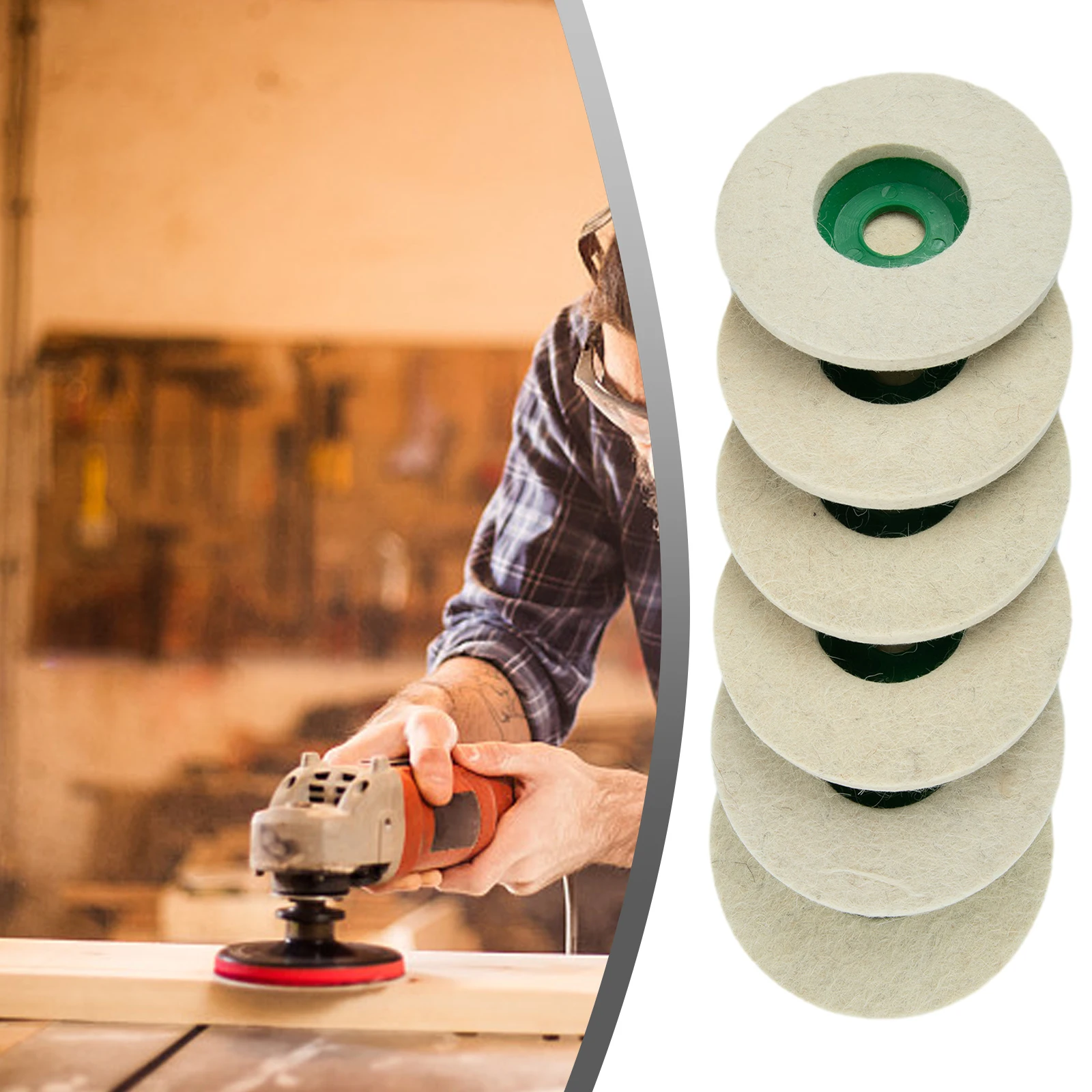 6pcs Green 125mm/ 5inch Wool Polishing Wheel Suitable For Polishing Machine And Angle Grinder Rugged Good Assistant For Work
6pcs Green 125mm/ 5inch Wool Polishing Wheel Suitable For Polishing Machine And Angle Grinder Rugged Good Assistant For Work