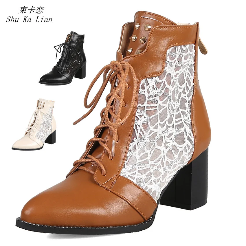 Summer Women Ankle Boots High Heel Shoes Woman Short Boots Small Plus Size 33 - 48
Summer Women Ankle Boots High Heel Shoes Woman Short Boots Small Plus Size 33 - 48