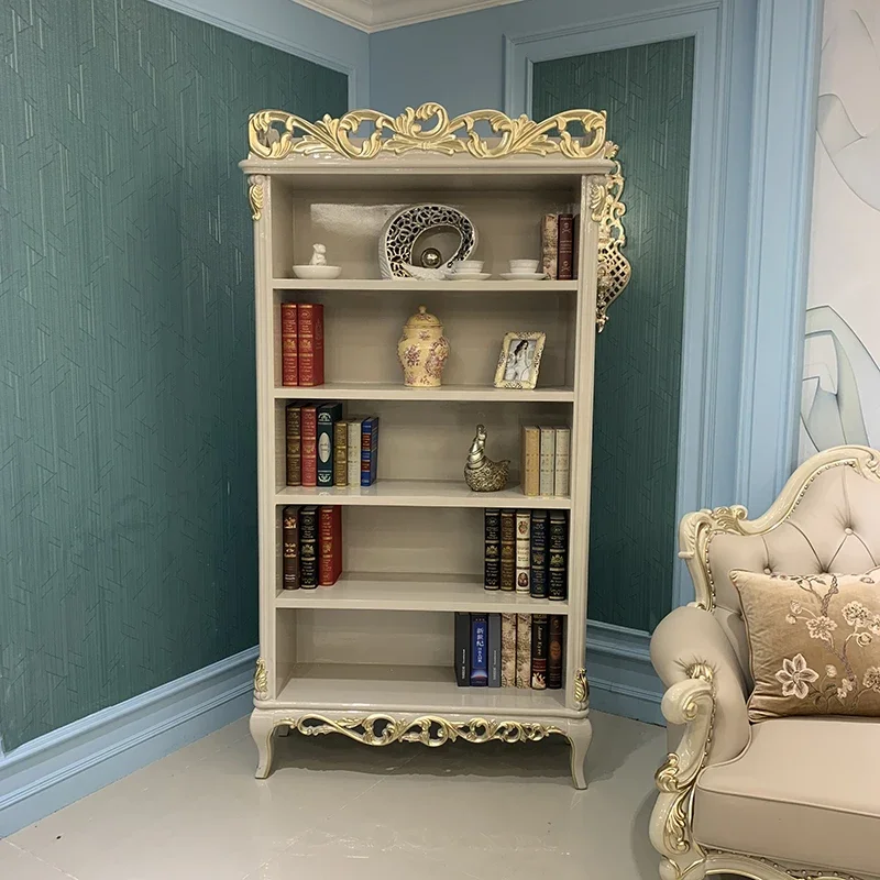 European style display shelf storage cabinet study bookshelf solid wood carving decoration living room side cabinet decoration
European style display shelf storage cabinet study bookshelf solid wood carving decoration living room side cabinet decoration