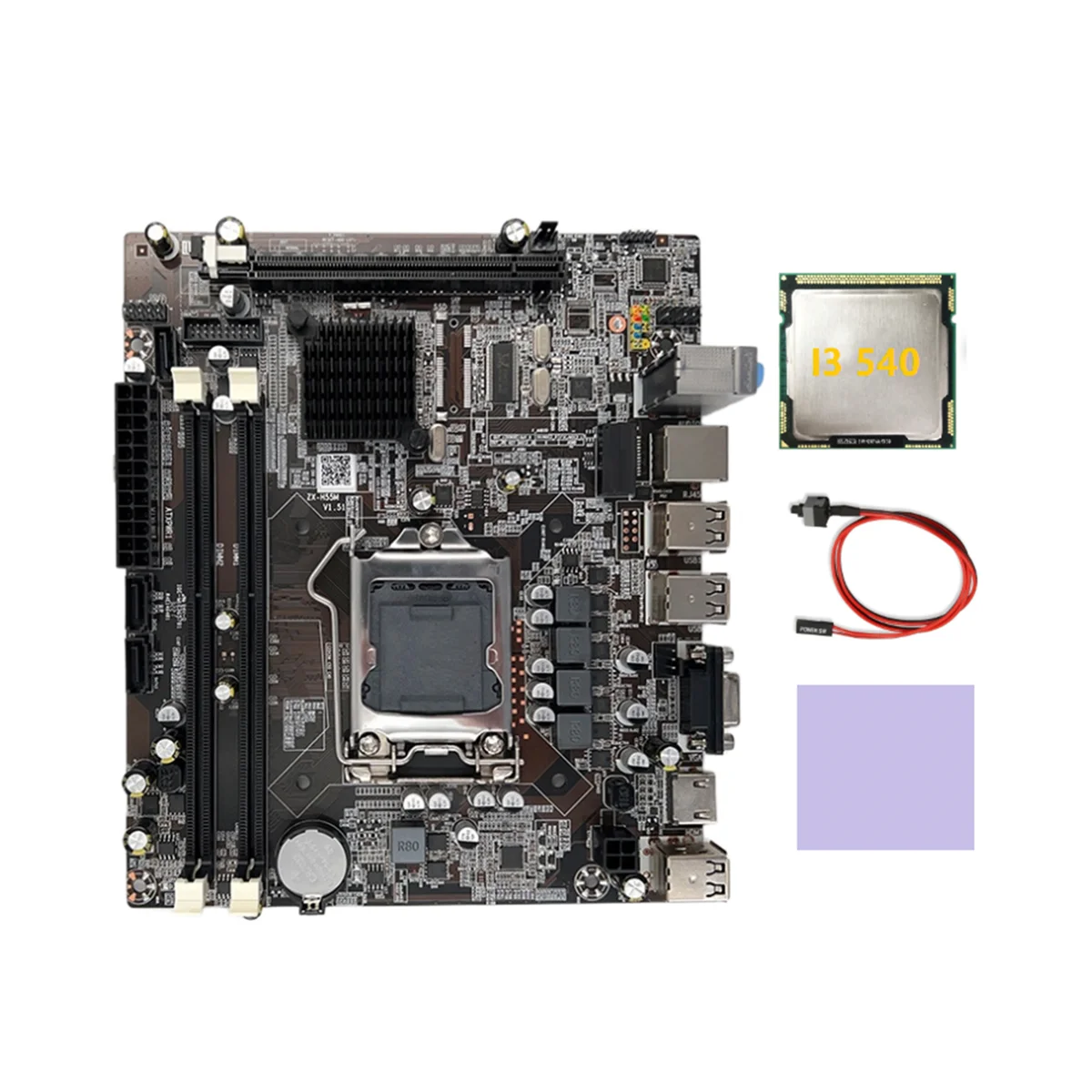 Материнская плата H55 LGA1156 поддерживает I3 530 I5 760, процессор DDR3, материнская плата + процессор I3 540 + кабель переключателя + термоподушка
Материнская плата H55 LGA1156 поддерживает I3 530 I5 760, процессор DDR3, материнская плата + процессор I3 540 + кабель переключателя + термоподушка