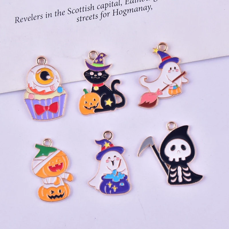 10pcs Cartoon Hallownn Evil Pumpkin Metal Enamel Metal Charms Pendant for Earring Necklace Jewelry Making Craft
10pcs Cartoon Hallownn Evil Pumpkin Metal Enamel Metal Charms Pendant for Earring Necklace Jewelry Making Craft