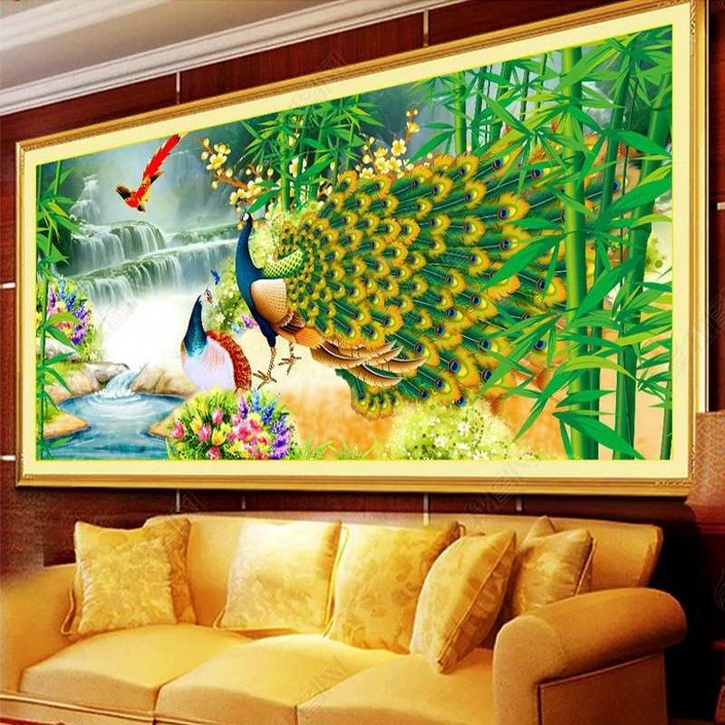 DIY full Diamond Embroidery,Round Diamond Flowing Water Peacock Living room decoration rhinestone beads Diamond painting
DIY full Diamond Embroidery,Round Diamond Flowing Water Peacock Living room decoration rhinestone beads Diamond painting