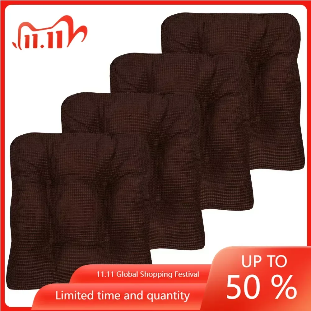 

Fluffy Memory Foam Non Slip Chair Cushion Pad 4 Pack Chocolate Office Chairs Travel Pillow Home Decor Hentai Plush Pillows Futon