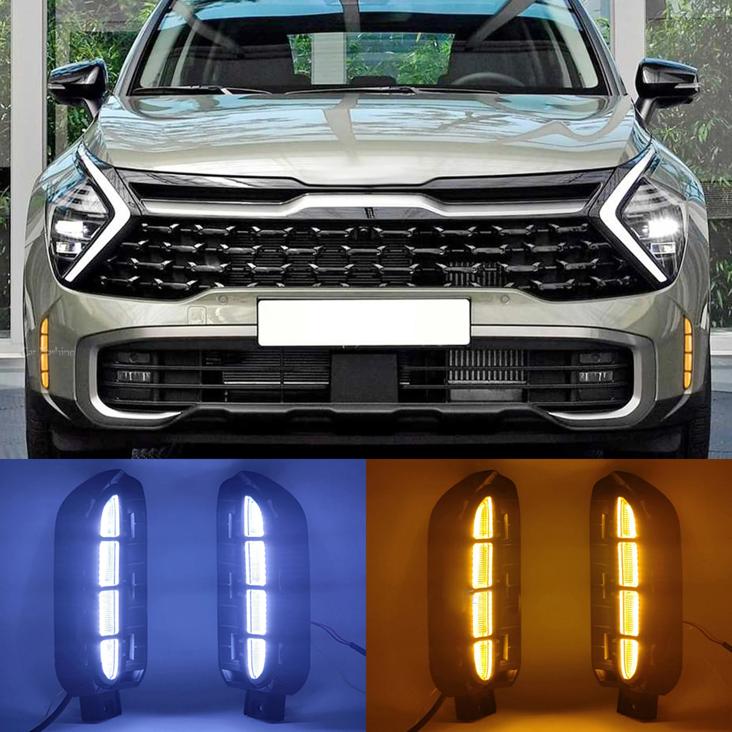 Car Accessories For Kia Sportage 2023 LED DRL Front Bumper Fog Lamp Daytime Running Light Fog Light wiht Dynamic Turn Signal
Car Accessories For Kia Sportage 2023 LED DRL Front Bumper Fog Lamp Daytime Running Light Fog Light wiht Dynamic Turn Signal