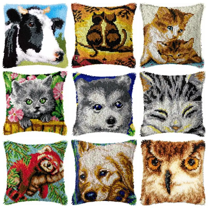 Latch Hook Animals Needle For Carpet Embroidery Pillow Foamiran Needlework Set Smyrna Cushion Button Package Latch Hook Rug Kits
Latch Hook Animals Needle For Carpet Embroidery Pillow Foamiran Needlework Set Smyrna Cushion Button Package Latch Hook Rug Kits