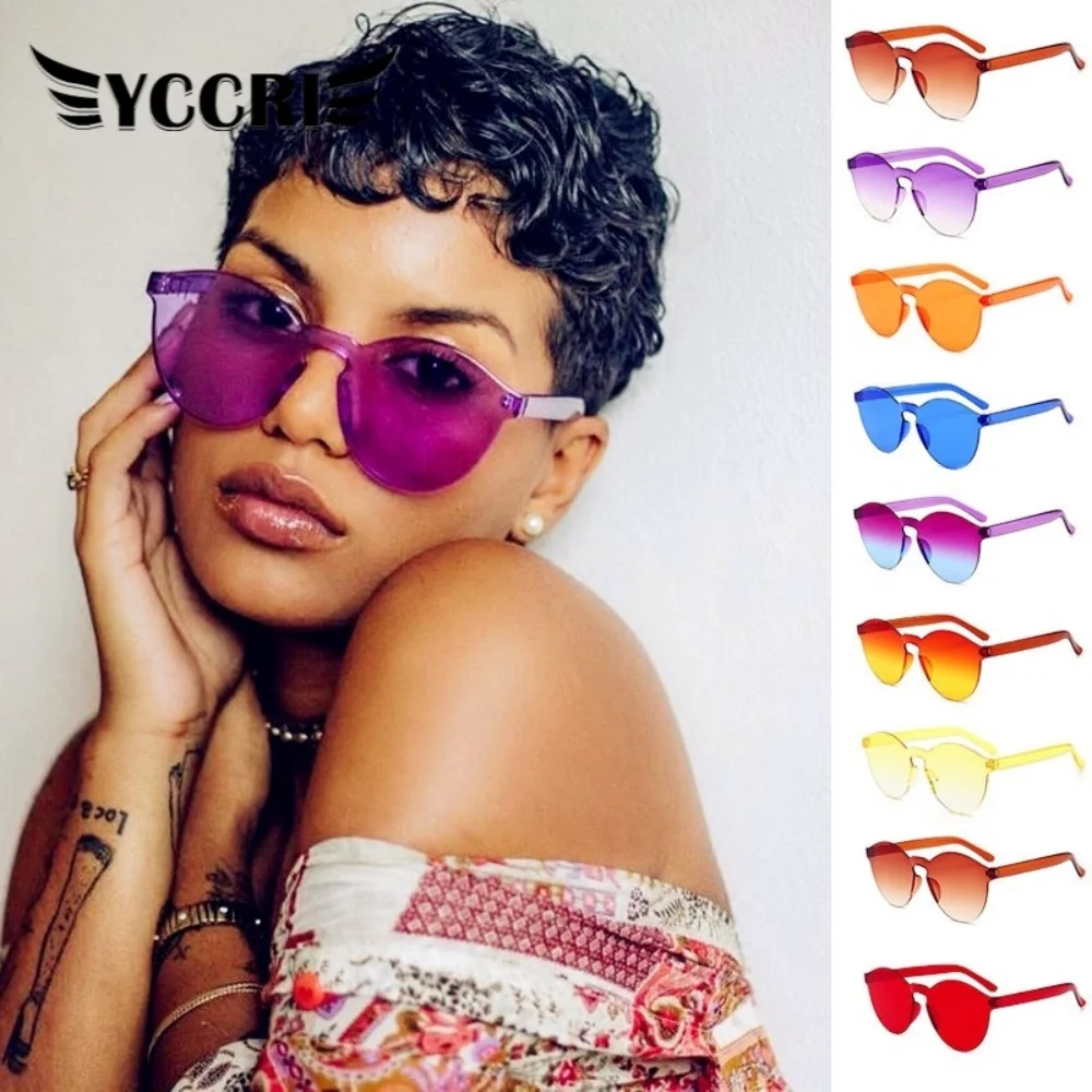 2020 Rimless Fram Candy Cat Eye Sunglasses Women Luxury Eyewear Sun Colorful Round Sun Glasses Women UV400 Gafas De Sol Mujer
2020 Rimless Fram Candy Cat Eye Sunglasses Women Luxury Eyewear Sun Colorful Round Sun Glasses Women UV400 Gafas De Sol Mujer