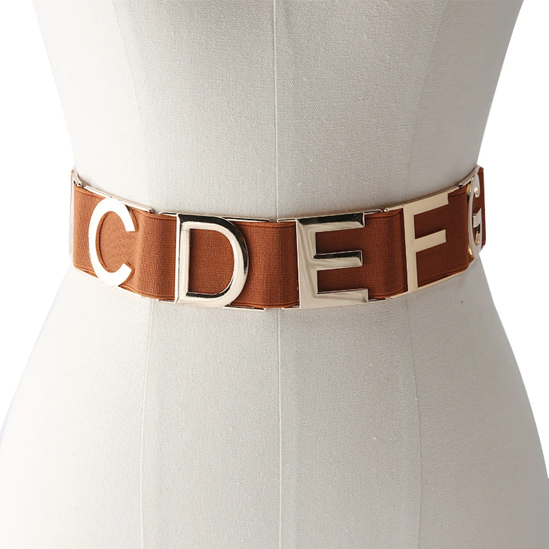 Fashion Personality Metal Letter Waist Belt For Women Wide Elastic Cummerbunds Corset Coat Dress Waistband decorative Accessory
Fashion Personality Metal Letter Waist Belt For Women Wide Elastic Cummerbunds Corset Coat Dress Waistband decorative Accessory