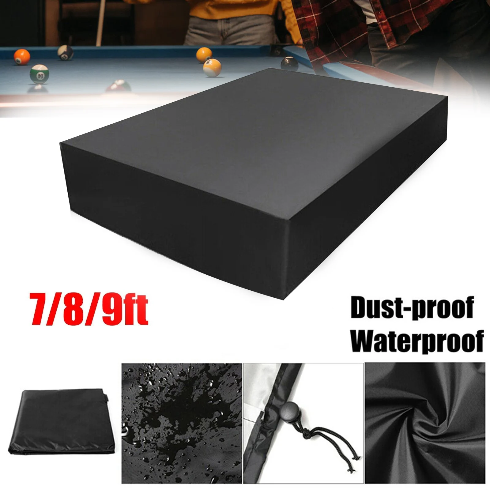 210D Oxford Cloth Waterproof Dust Cover 7/8/9 Feet Outdoor Billiard Pool Table Cover Anti-UV Furniture Rain Cover Accessories
210D Oxford Cloth Waterproof Dust Cover 7/8/9 Feet Outdoor Billiard Pool Table Cover Anti-UV Furniture Rain Cover Accessories