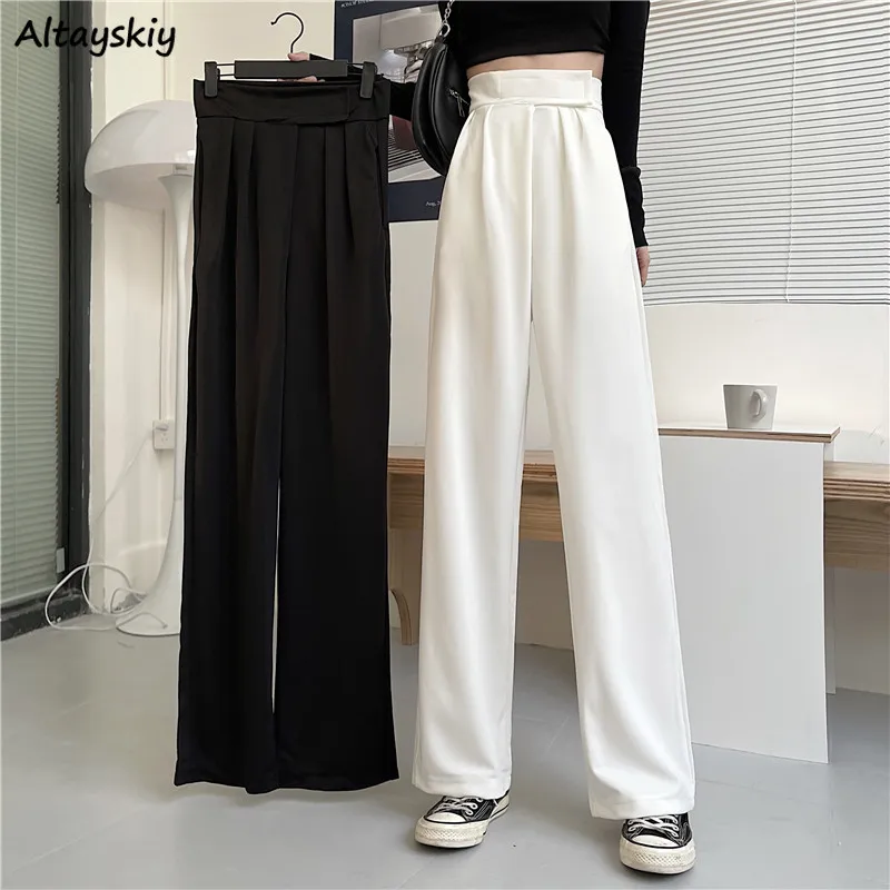 Pants Women High Waist Casual Mopping Solid Trendy Hot Sale Elegant Chic Office-look Daily Basic Baggy Korean Style Spring Soft
Pants Women High Waist Casual Mopping Solid Trendy Hot Sale Elegant Chic Office-look Daily Basic Baggy Korean Style Spring Soft