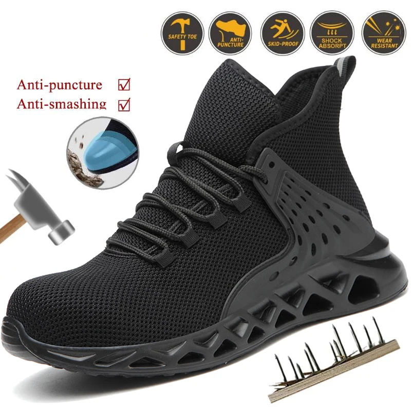 Men's Breathable Sneakers Work Shoes Metal Toe Safety Shoes Indestructible Work Boots With Steel Toe Protective Shoes
Men's Breathable Sneakers Work Shoes Metal Toe Safety Shoes Indestructible Work Boots With Steel Toe Protective Shoes