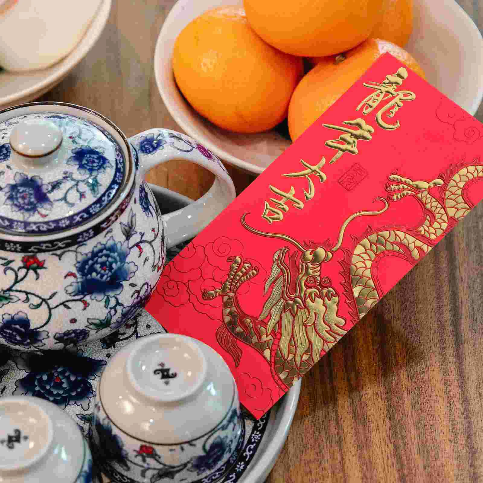 

Chinese Dragon Year Red Envelopes New Year Gift Red Pocket Envelope Spring Festival Lucky Money Pocket Money Bags