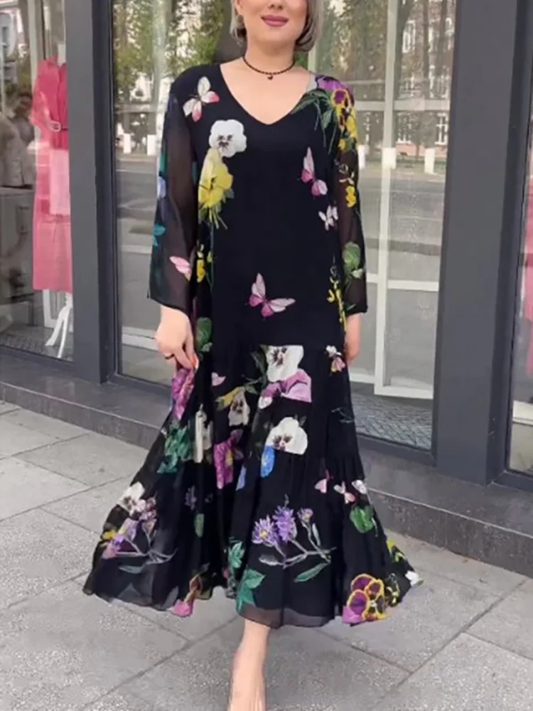 Summer Women's 7/4 Sleeve Casual Style Polyester Material 2023 New Fashion V-neck High Waist Large Swing Pullover Dress
Summer Women's 7/4 Sleeve Casual Style Polyester Material 2023 New Fashion V-neck High Waist Large Swing Pullover Dress