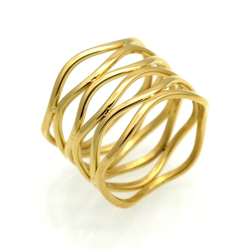 Hot Sale Fashion Women Gold Color Wave Stainless Steel multilayer Circle Sea Wave Like Ring Pulseras Jewelry For Friend Gift
Hot Sale Fashion Women Gold Color Wave Stainless Steel multilayer Circle Sea Wave Like Ring Pulseras Jewelry For Friend Gift