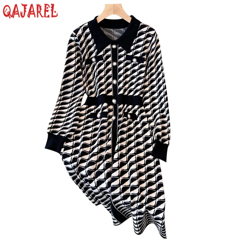 Women New Black Knitted Cotton Plaid Polo Collar Mini Dress Autumn Houndstooth Thic Warm Sweater Dress 2024 Korean Vintage Dress
Women New Black Knitted Cotton Plaid Polo Collar Mini Dress Autumn Houndstooth Thic Warm Sweater Dress 2024 Korean Vintage Dress