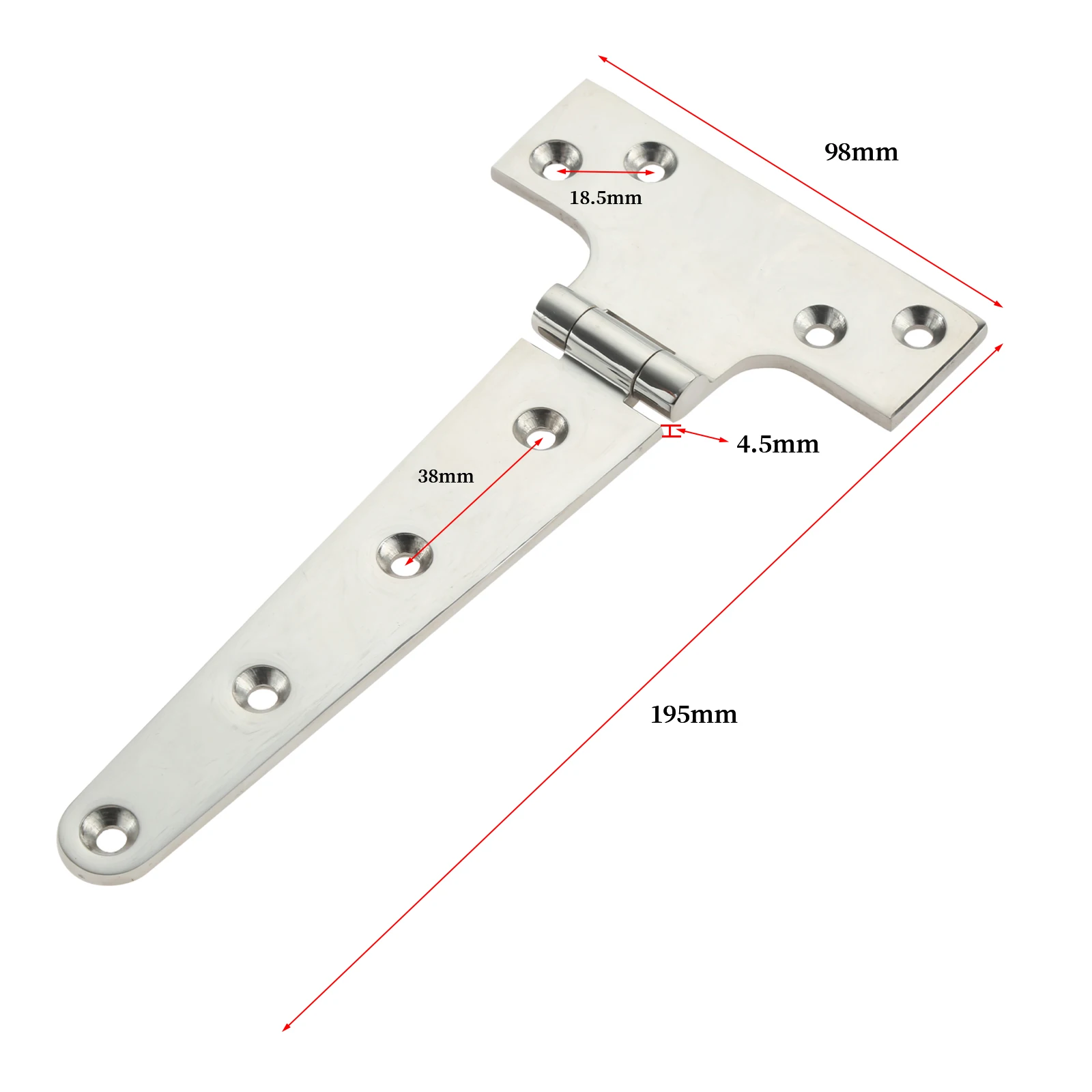 8 inch Heavy Duty Marine 316 Stainless Steel Tee Hinges Boat Caravan Cabinet Shed Garden Wooden Door & Gate T Hinge Hardware 1pc
8 inch Heavy Duty Marine 316 Stainless Steel Tee Hinges Boat Caravan Cabinet Shed Garden Wooden Door & Gate T Hinge Hardware 1pc