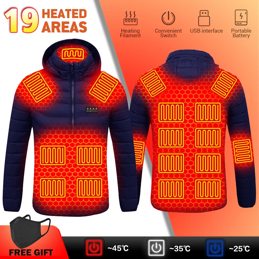 19PCS Heated Jacket Fashion Men Women Coat Heated Jacket Mens Jacket Waterproof Heating Jacket Thermal Clothing Hunting Vest
19PCS Heated Jacket Fashion Men Women Coat Heated Jacket Mens Jacket Waterproof Heating Jacket Thermal Clothing Hunting Vest