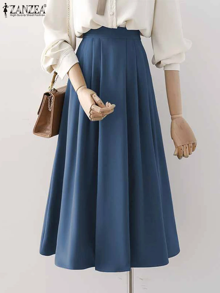 ZANZEA Women Fashion Cotton Skirts Oversized Office Lady Pleated Holiday Faldas Casual Solid Elastic Waist Saias Jupe Bottoms
ZANZEA Women Fashion Cotton Skirts Oversized Office Lady Pleated Holiday Faldas Casual Solid Elastic Waist Saias Jupe Bottoms