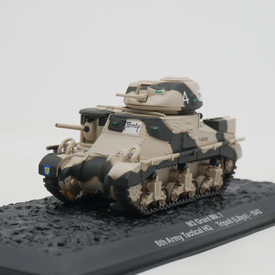 

Ixo 1:72 Scale Diecast Alloy M3 Grant MK-I 1943 US Medium Tank Model Militarized Combat Track Type Classics Adult Gifts Toys