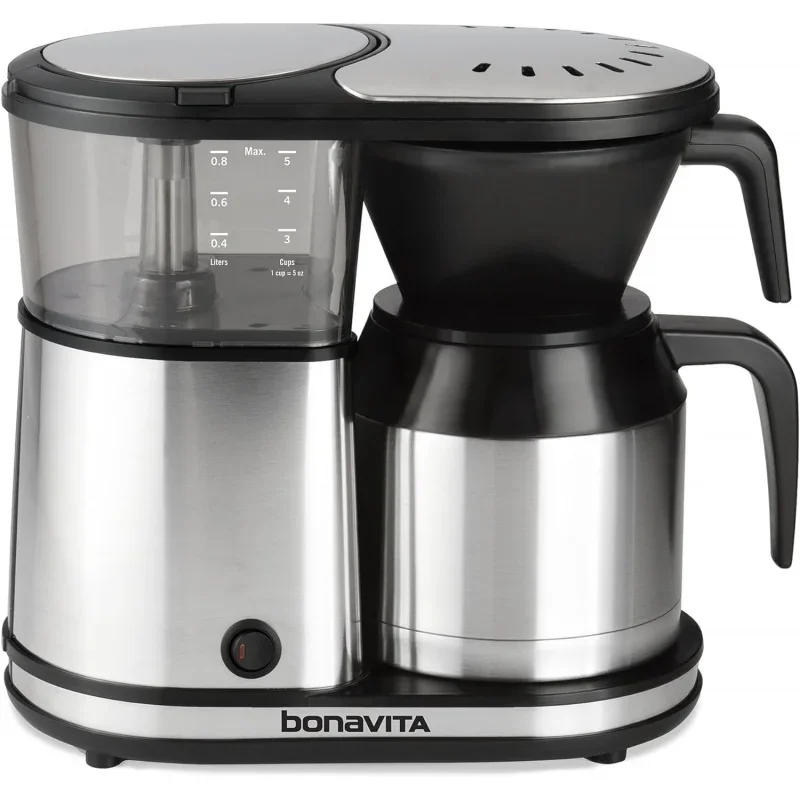 

Bonavita 5 Cup Drip Coffee Maker Machine, One-Touch Pour Over Brewing w/Double Wall Thermal Carafe, SCA Certified, 1100 Watt, BP