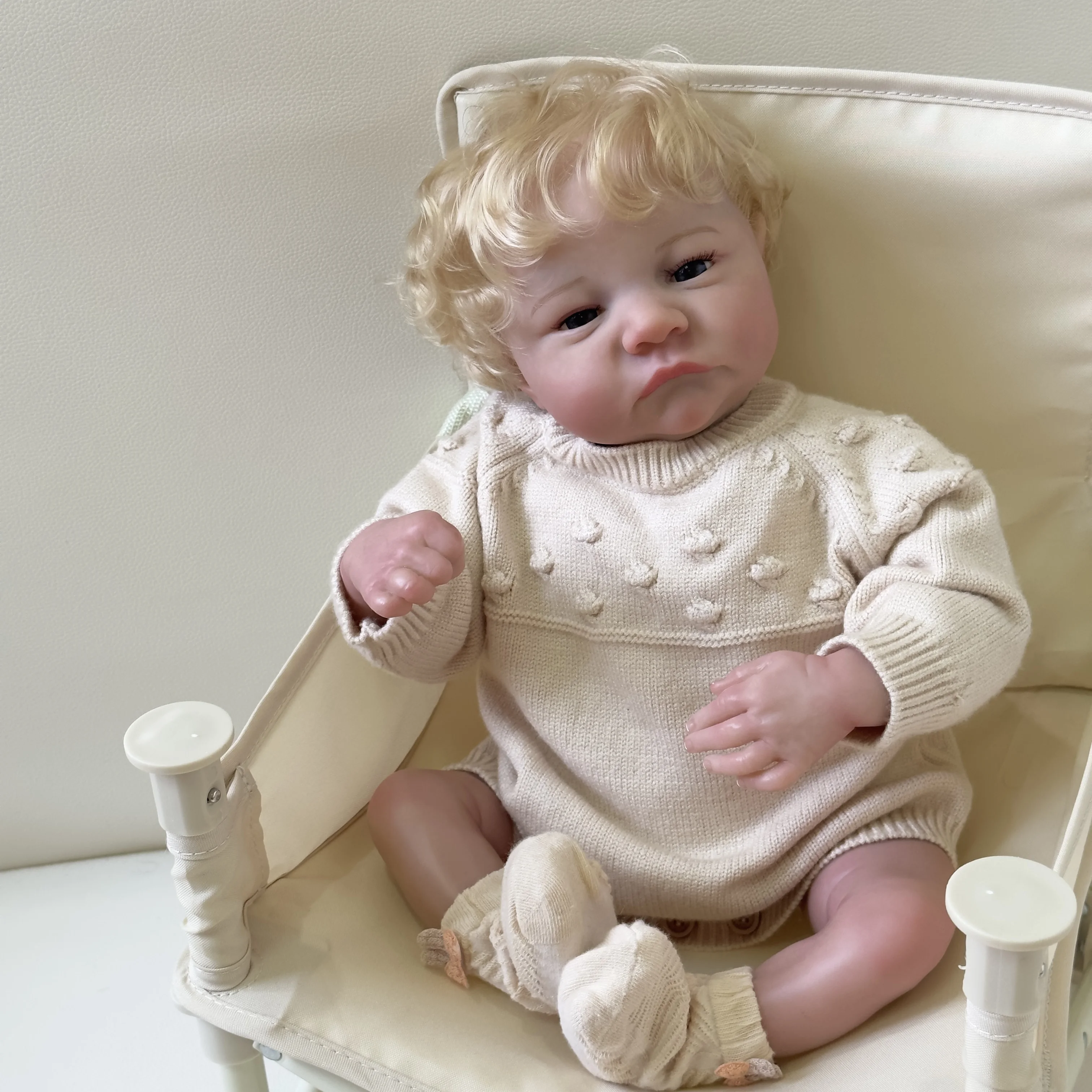 

19 Inch Newborn Baby Levi Reborn Doll Lifelike Real Soft Touch High Quality Collectible Art Bebe Reborn 3D Skin Painted