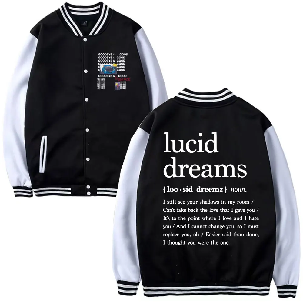 Rapper Juice Wrld Print Baseball Uniform Men's Woman's 2023 New Autumn Winter Jacket Baseball Coats Fashion Oversized Streetwear
Rapper Juice Wrld Print Baseball Uniform Men's Woman's 2023 New Autumn Winter Jacket Baseball Coats Fashion Oversized Streetwear