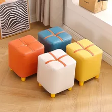 Ottoman Childrens Foot Step Wood Stool Chair Interior Furniture Furnitures Living Room Furniture Pouf Stools & Ottomans Poufs
