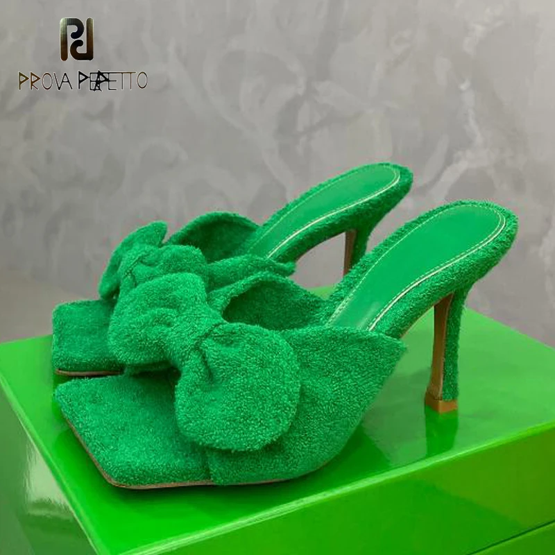 Flock Bowtie Women Slipper Shoes Soft Comfortable Warm Green Orange Top Fashion Squared Toe Designer New Stylish Slides Mules
Flock Bowtie Women Slipper Shoes Soft Comfortable Warm Green Orange Top Fashion Squared Toe Designer New Stylish Slides Mules