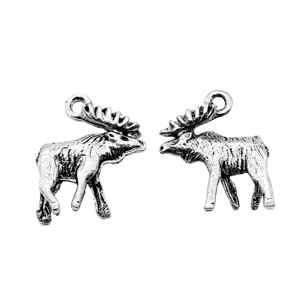 5pcs/lot 18x16mm Moose Charms For Jewelry Making Antique Silver Color 0.71x0.63inch
5pcs/lot 18x16mm Moose Charms For Jewelry Making Antique Silver Color 0.71x0.63inch
