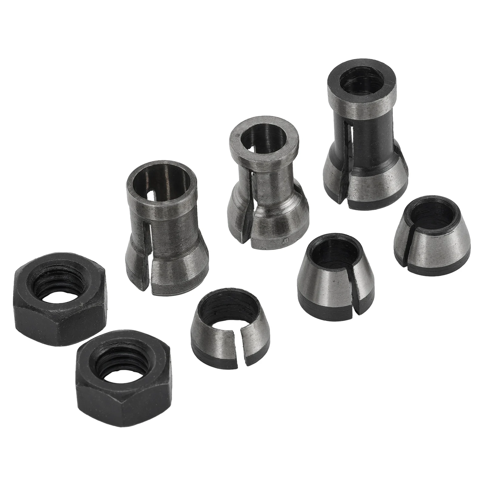 8pcs Carbon Steel 6mm/6.35mm/8mm Collet Chuck Engraving Trimming Machine Milling Cutter Tools Workshop Equipment
8pcs Carbon Steel 6mm/6.35mm/8mm Collet Chuck Engraving Trimming Machine Milling Cutter Tools Workshop Equipment