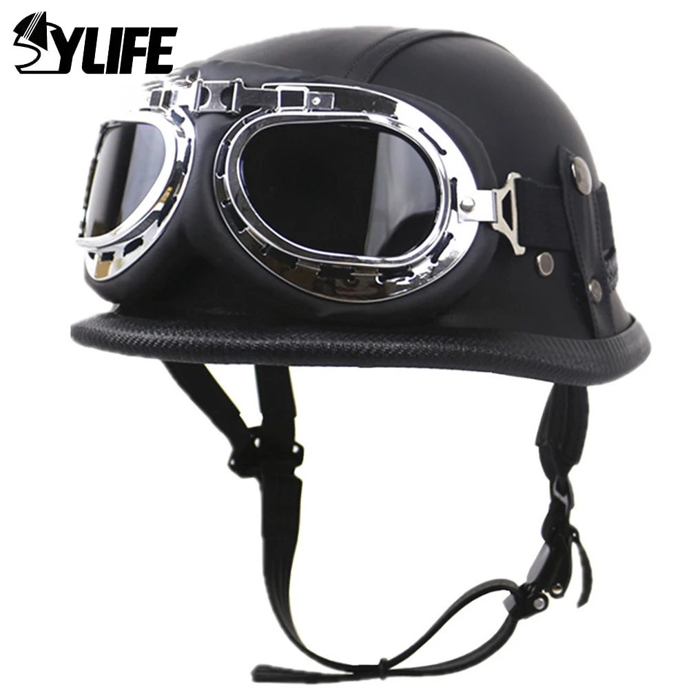 

Motorcycle Helmet Off-road Riding Protection Outdoor Casco Moto Camo Motorcycle Open Face Retro Half Helmet Chopper Biker Pilot