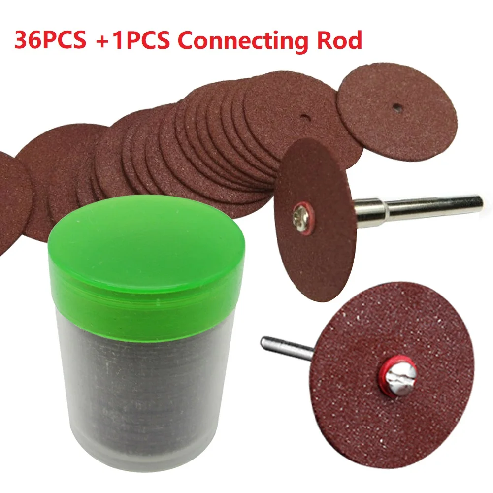 36pcs 24mm Resin Grinding Wheel Cutting Disc With Connecting Rod Rotary Tool Accessories For Cutting Wood Jade
36pcs 24mm Resin Grinding Wheel Cutting Disc With Connecting Rod Rotary Tool Accessories For Cutting Wood Jade