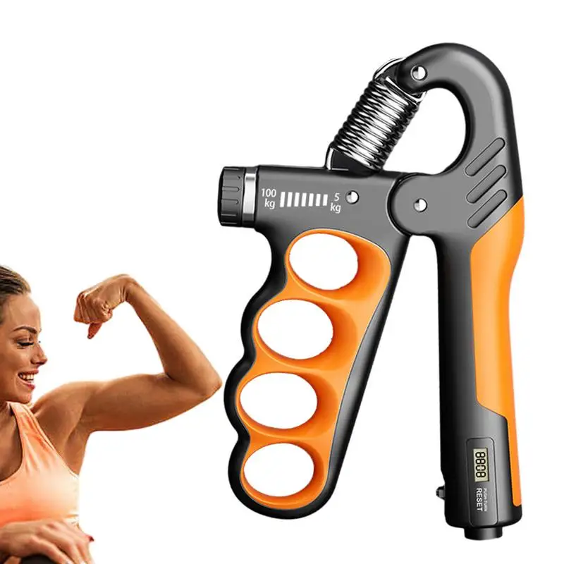Усилитель предплечья, регулируемый захват для запястья, счетные ручки, 5-пальцевые домашние тренажерные тренировки для наращивания мышц и
Усилитель предплечья, регулируемый захват для запястья, счетные ручки, 5-пальцевые домашние тренажерные тренировки для наращивания мышц и