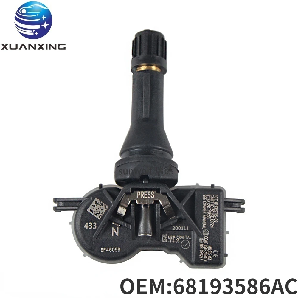 68193586AC TPMS Tire Pressure Sensor Monitoring System 433MHz High Quality For Jeep Renegade Dodge Dart Chrysler
68193586AC TPMS Tire Pressure Sensor Monitoring System 433MHz High Quality For Jeep Renegade Dodge Dart Chrysler