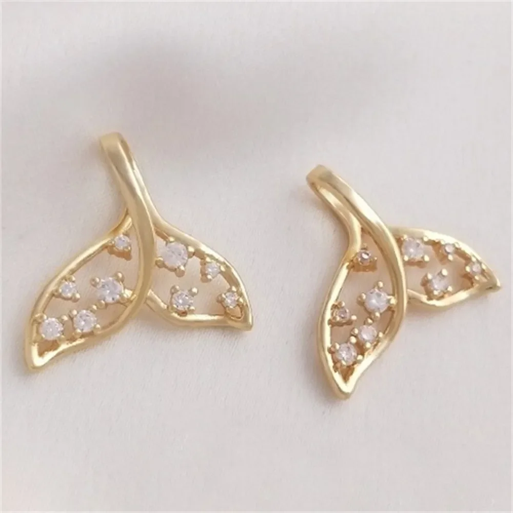 14K Gold Filled Hollow Zircon Fish Tail Pendant Mermaid Whale Tail DIY Bracelet Bracelet Necklace Pendant K259
14K Gold Filled Hollow Zircon Fish Tail Pendant Mermaid Whale Tail DIY Bracelet Bracelet Necklace Pendant K259