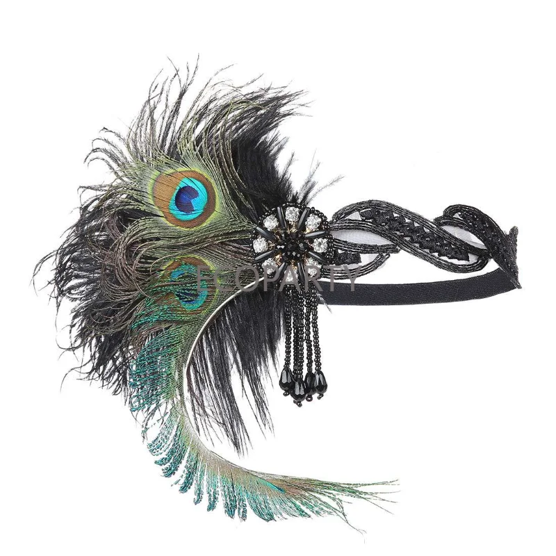 New Halloween Feather Hairwear Bride Wedding Dress Accessories 1920s Gatsby Prom Party Performance Annual Meeting Hair Band
New Halloween Feather Hairwear Bride Wedding Dress Accessories 1920s Gatsby Prom Party Performance Annual Meeting Hair Band
