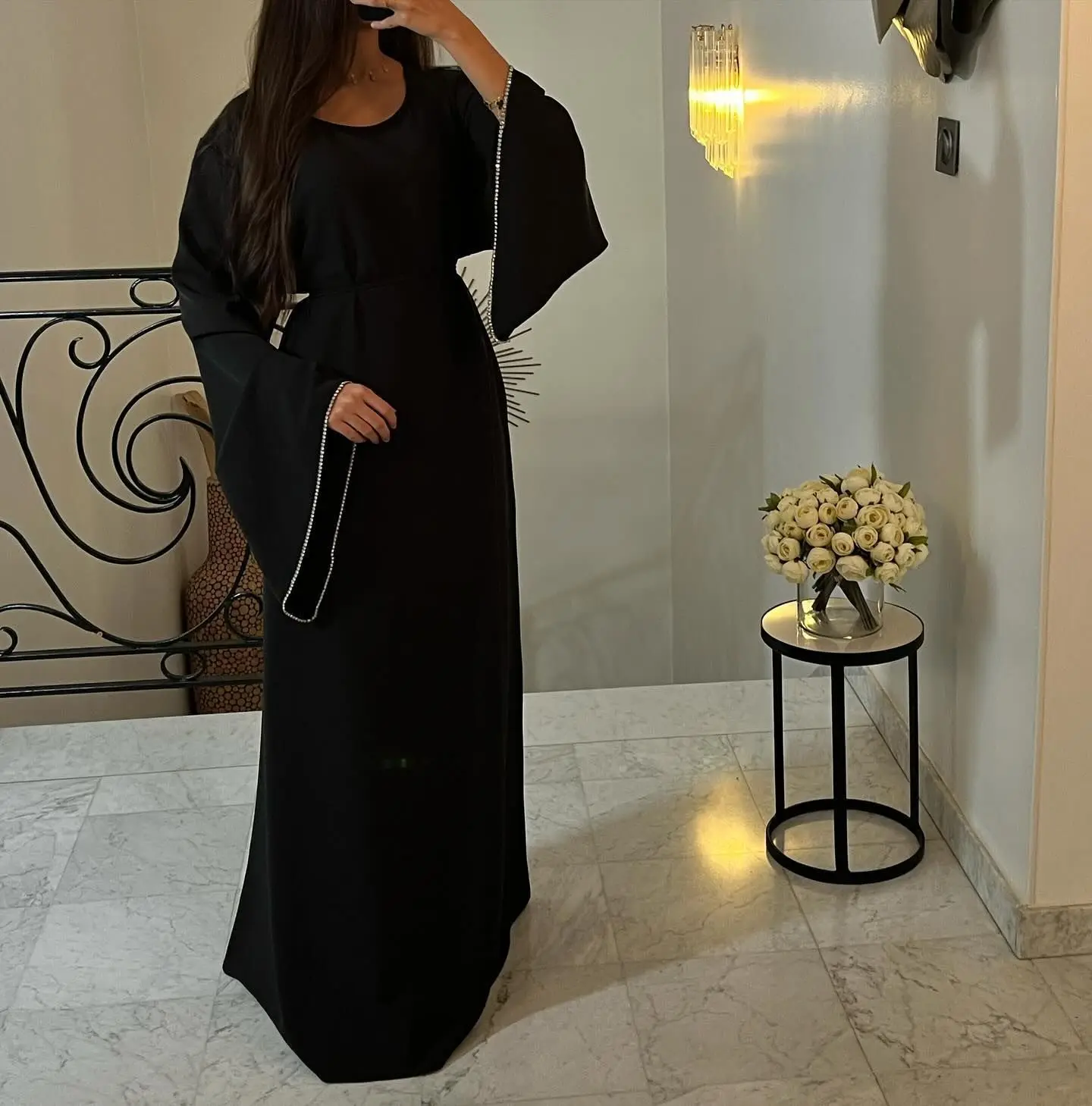 

Dubai Saudi Abaya Muslim Women Diamond Satin Long Maxi Dresses Turkey Eid Party Arab Kaftan Islamic Robe Ramadan Jalabiya Caftan