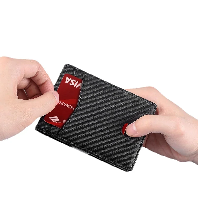 

100% Leather ID Card Case Men Anti-theft Rfid Credit Card Wallet Luxury Slim Cardholder Money Clip Fashion High Quality Purse