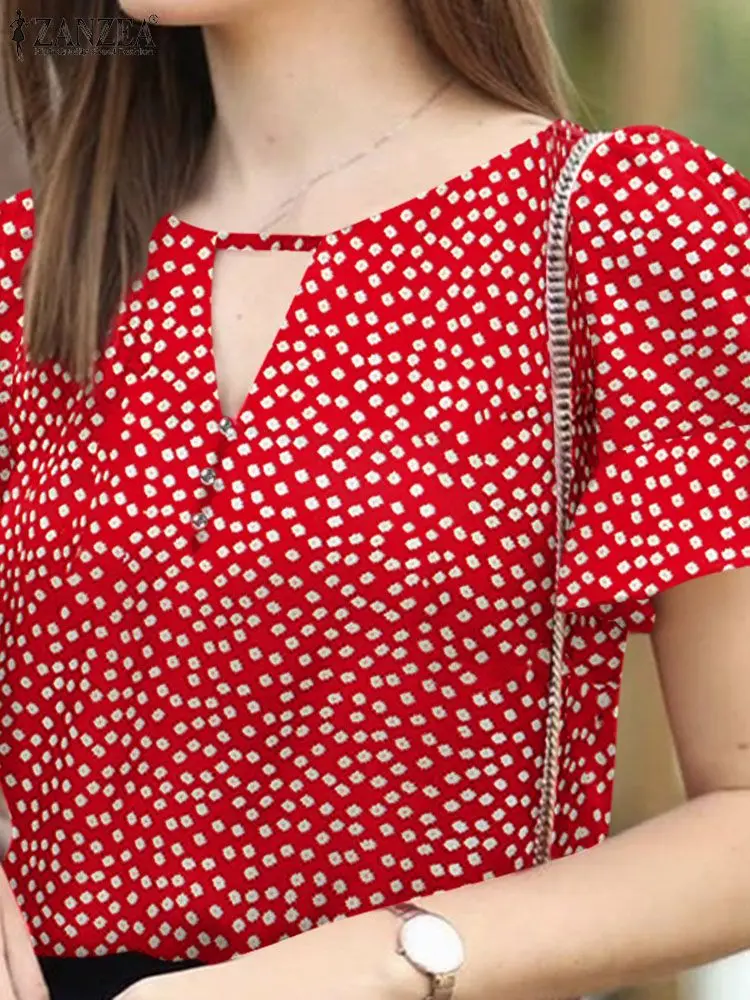 ZANZEA Summer Fashion Holiday Tops Woman Casual Floral Printed Blouse Female Flare Sleeve O-Neck Shirt Vintage OL Work Blusas
ZANZEA Summer Fashion Holiday Tops Woman Casual Floral Printed Blouse Female Flare Sleeve O-Neck Shirt Vintage OL Work Blusas