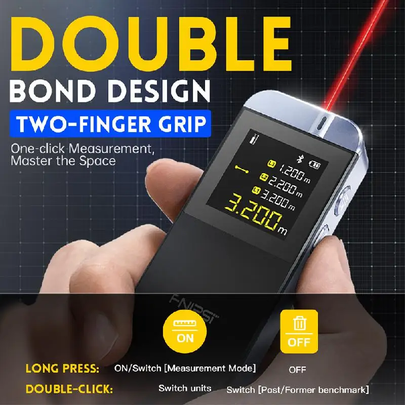 IR40 Smart Laser Rangefinders 40M Laser Tape Measure Digital Distance Meter Metro Laser Digital Accurate Type-C Charging
IR40 Smart Laser Rangefinders 40M Laser Tape Measure Digital Distance Meter Metro Laser Digital Accurate Type-C Charging