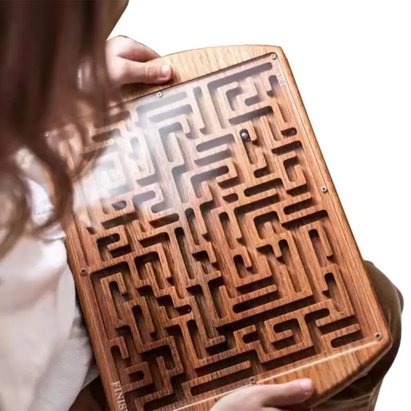 Gravity Balance Maze Board Fun Brain Game Palm Walking Ball Maze Toy Wood Balanced 3D Maze Intellect Board Develop Intelligence
Gravity Balance Maze Board Fun Brain Game Palm Walking Ball Maze Toy Wood Balanced 3D Maze Intellect Board Develop Intelligence