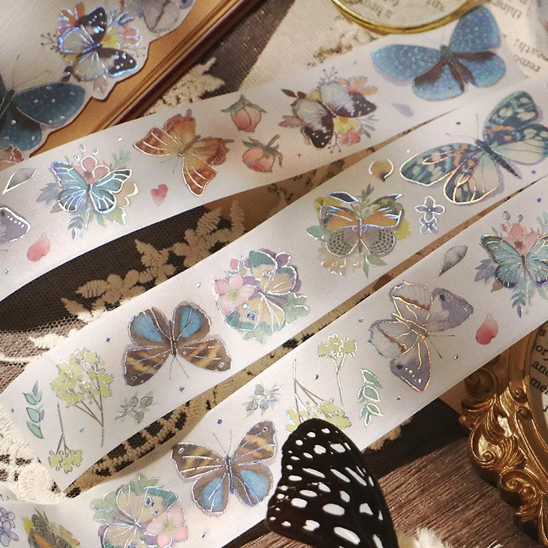 Butterfly Flower Washi Tape Vintage Style Gold Foil Masking Adhesive Tape Decorative for Arts DIY Crafts Journal Scrapbooking 
Butterfly Flower Washi Tape Vintage Style Gold Foil Masking Adhesive Tape Decorative for Arts DIY Crafts Journal Scrapbooking