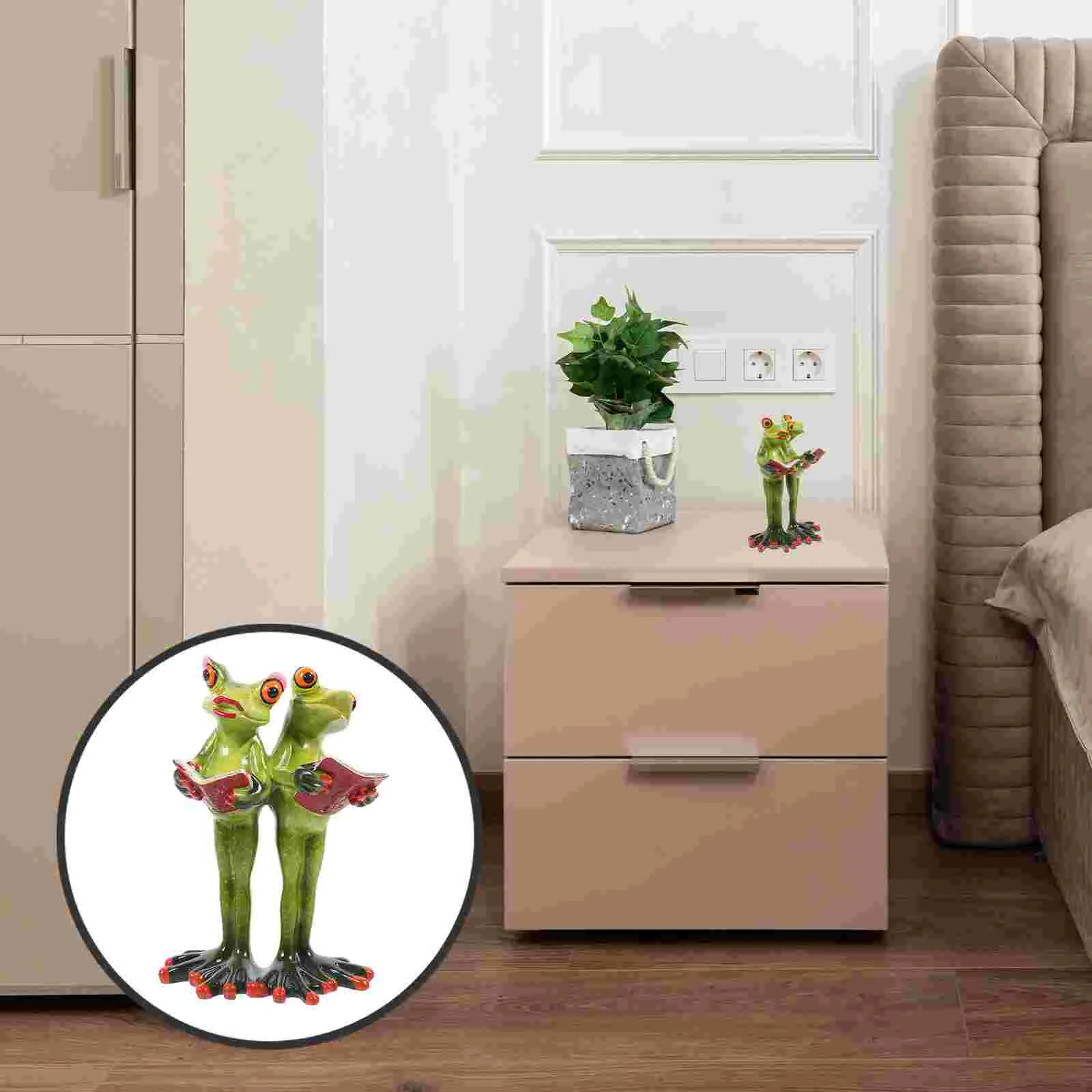 Adorable Couple Frog Statue Decor Desktop Cabinet Ornament Decorative Frog Sculpture Ornament
Adorable Couple Frog Statue Decor Desktop Cabinet Ornament Decorative Frog Sculpture Ornament