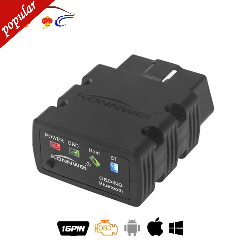 

New Konnwei KW902 ELM327 V1.5 Bluetooth / Wifi OBD2 OBDII CAN-BUS Diagnostic Car Scanner Tool Works On IOS IPhone Android Phone