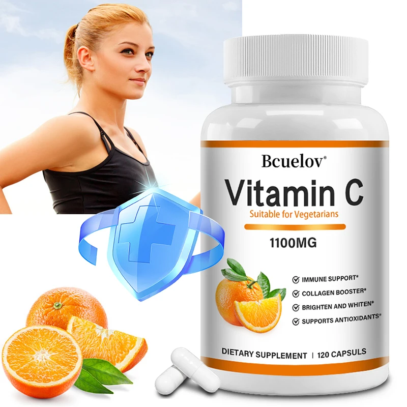 

Капсулы Bcuelov с витамином C, натуральные витамины для мужчин и женщин. Иммунные добавки, хорошее зрение, коллаген, кожа, сила